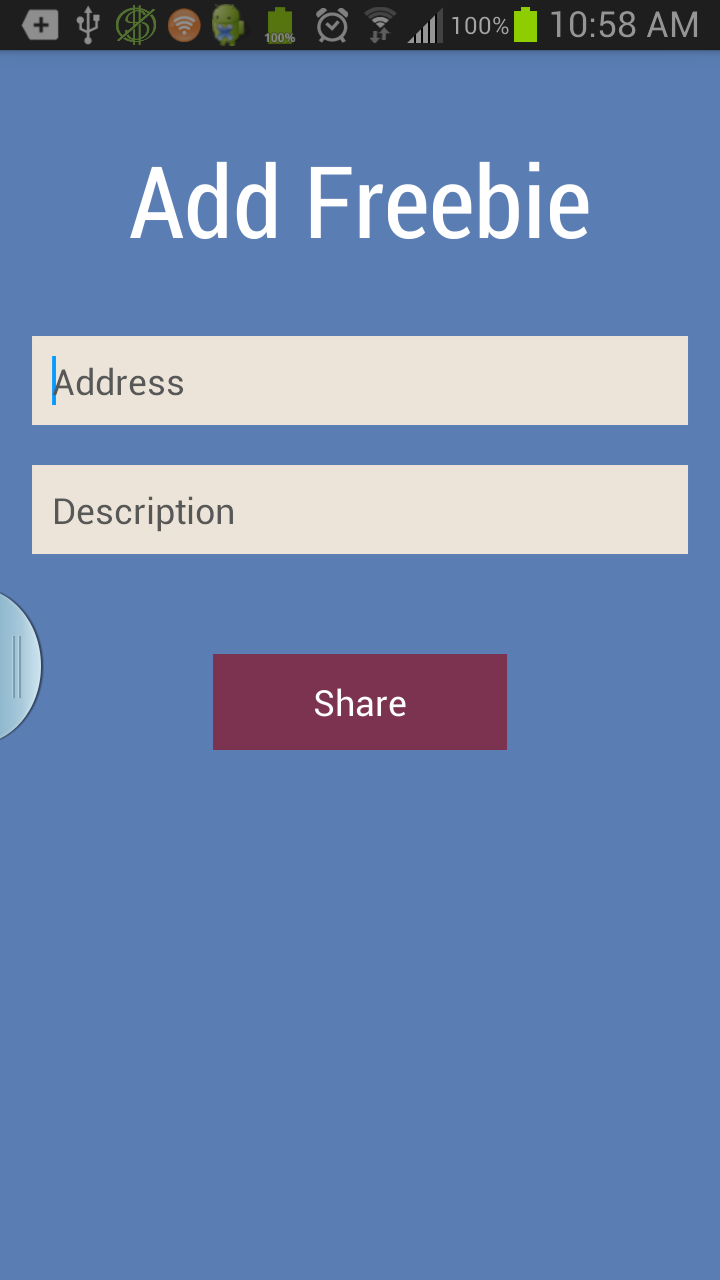 Freeloader home screen